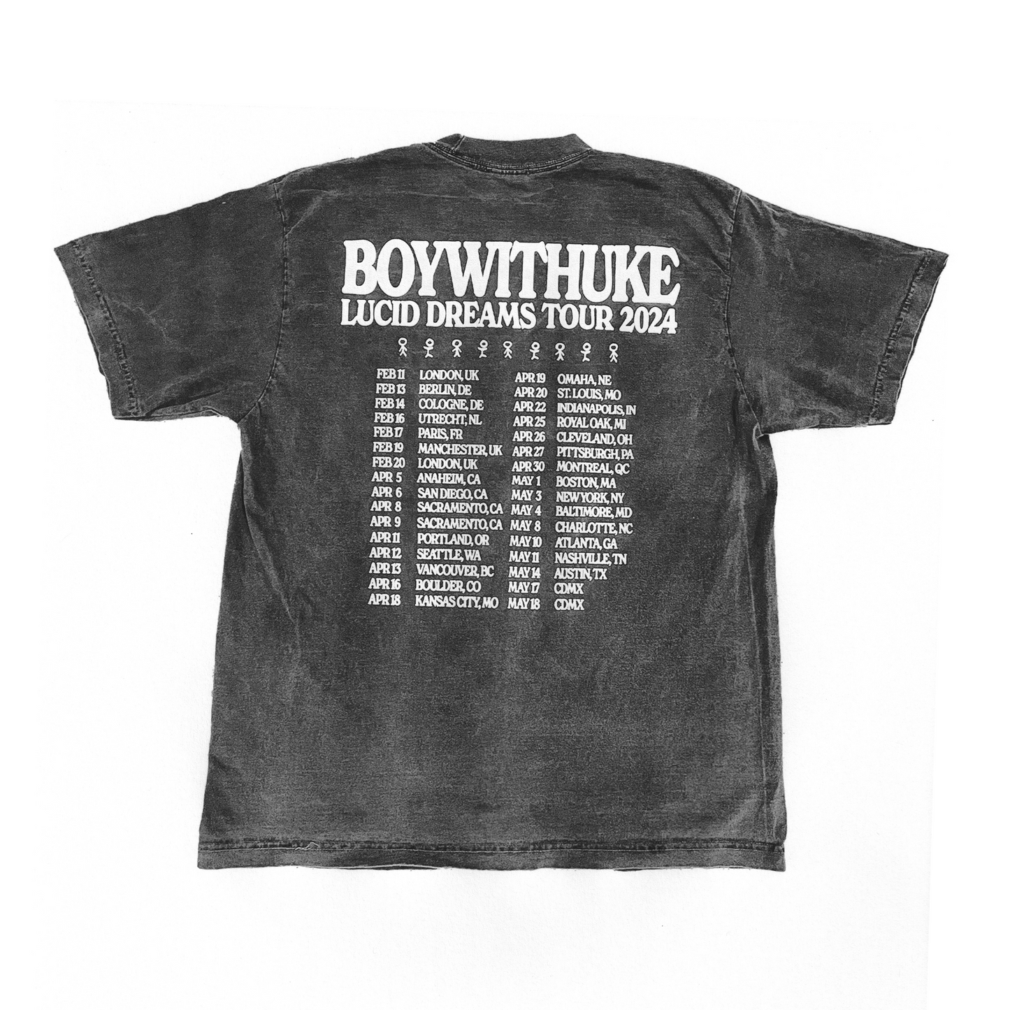 BoyWithUke Lucid Dreams Tour 2024 Shirt Gray